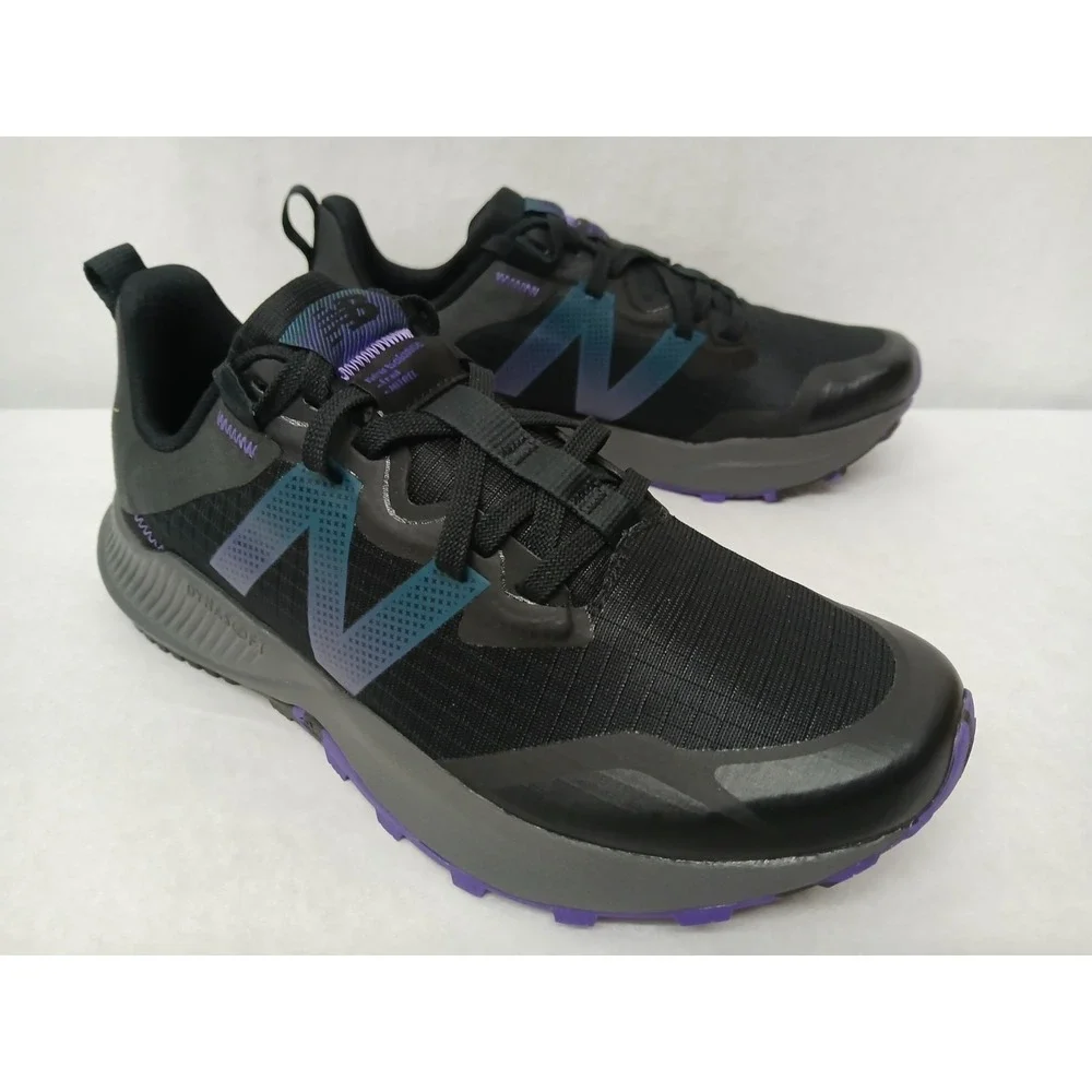 New Balance Women's Nitrel V4 Trail Running Shoes WTNTRWB4 Black Purple Sz 9.5 - Picture 1 of 9